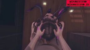 Brunette Bitch With Perfect Body Dressed Up In Moster Costume Gets Fucked