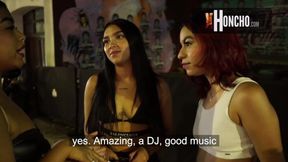 Teen Latina threeways with multiple cocks at after-party &mdash;  craving cock&#x1F346; for bored teens' dreams
