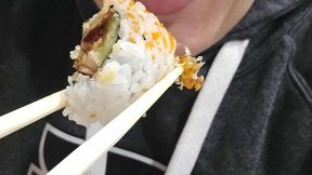 Sushi and Miso Soup Swallowing