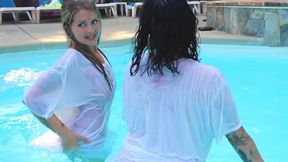 Wet T Shirt Body Worship and Foot Fucking Lesbians