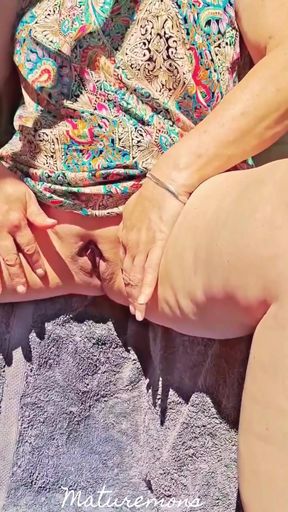Horny mature shows super close up wide open cunt spread.   Clip 3