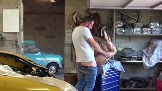 Busty bombshell has awesome sex with the mechanic