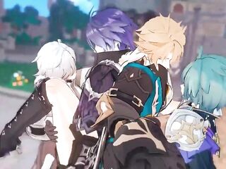 Flins x Illuga / Varka x Lohen Fuckfest - Genshin Impact Queer Animation