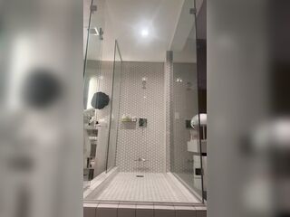 Showering in a luxury hotel