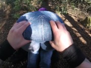 Cute teen leggins walk , piss ,  POV