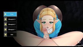 legend of the spirit orbs [zelda hentai game parody pornplay ] ep.1 zelda sucking link big cock in a sacred cave