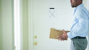 Brunette beautiful babe gets hard shaft rough style