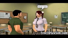 sexy 3D Cartoon Honey Gets Double Teamed for Hot Group Action