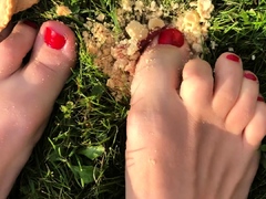 Maitresse Madelines solo foot fetish POV