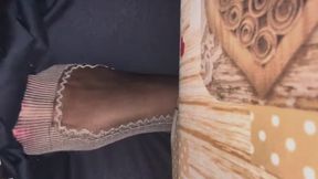 Playing footsie under the tablecloth with a happy ending