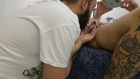 Stepbrother Tastes His Stepsister's Pussy for First Time!