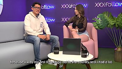 Shy BIG COCK Pipeboy SEXMEX Porn Mansion winner fucks little Colombian in XXXfollow Sessions #5 Podcast - Dani Ortiz