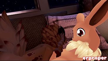 Erpleasure - eevee fury gets sucked by succubus kobold