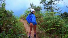 Colombian Jenn Pinzon sucks cock and rides with her big ass in the mountains