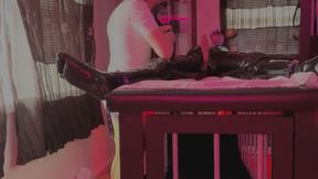 Gia has Frankie strapped to the milking table as she gets more than a load off her slave