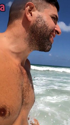 Captivating moment from &quot;Having Fun With Hot Italian Girl In A Nude Beach&quot;