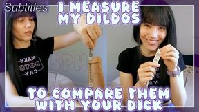 Lunasha Measures Her Dildos To Compare Them With Your Dick - An SPH size comparison session where your girlfriend is getting excited about her big sex toys while waiting for your small boner to appear (Subtitled)