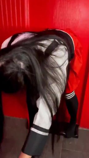 Hot swingers enjoy a wild glory hole session with an asian babe
