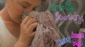 Smelly Laundry: Babs Bear distracted by scent has to cum!