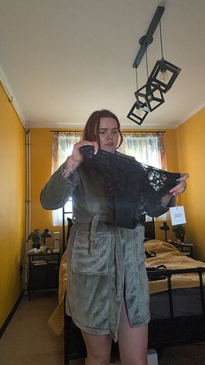 Stepmom with Big Tits Tries on Lingerie.