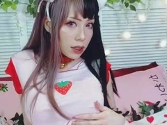 Asian Sweet Teen black sock masturbation