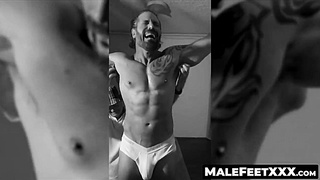 MaleFeetXXX.com - Joey's super-naughty laughter during a fur covered dude's kittle torture sesh