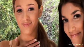 Lucky Guy Enjoys Sex with Two Attractive Brunettes Who Are Also Mutual Lovers