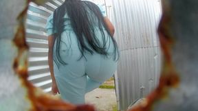 Camera Records Sexy Latina in Beach