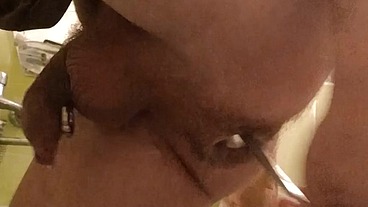 Hot metal anal plug expands my gigantic sexy prolapse