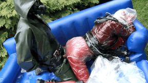 Heavy Rubber Lady With Plastic Raincoat And Her Gasmasked Gardener - Part 3 of 3 - Fuck Me Hard And The Inflatable Balloon Head