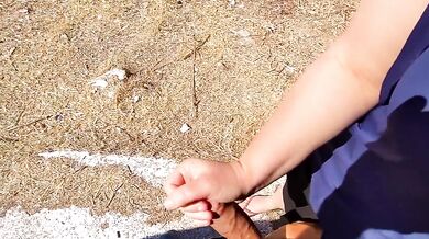 Risky Public Handjob and Doggyfuck in Greece - CumChallenge Day 8