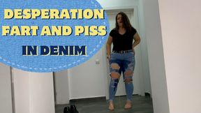 Desperation Fart and Piss in Denim