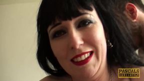 Cum tasting subslut tied up and rammed hard by maledom