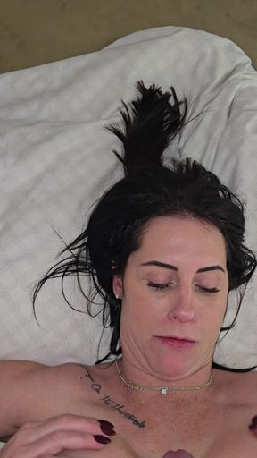 Milf titty fucked and facialised hard!