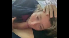 Waking him up with a blowjob