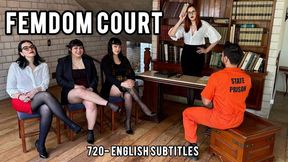 Nylon Stockings Thief Is Punished With Foot Domination By Four Femdom Goddesses (720p - EN sub - foot domination - sock smelling - high heels)