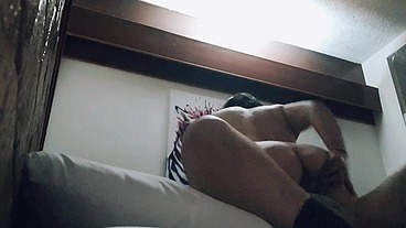 Mom fucking un cowgirl with stepson