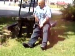 Old Man Jerks In The Park
