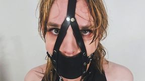 Ellie Strapped Up Tight in Latex, Pleading to be Released