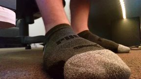 Under Desk Sock Tease