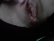 Little Wet Kitty Public Masturbation with Ben Wa Balls then Pops them Out!