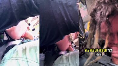 Hippie Hitchhikers Highway Head and Handjob in a Honda. Holy Hamburgers, Horny-man. HA.