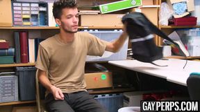Young perp anally banged by an officer with a big dick