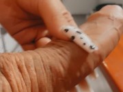 AMAZING GIRL with big penis, incredible BALLS and an impressive hole