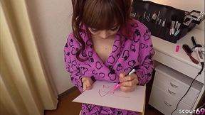 Japanese Teen with nice Tits seduce to POV Creampie Fuck