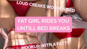 BBW Fat Blonde Girl BED BREAKER: Riding You Until My Massive Body SNAPS The Frame - Hookup with a Fatty Roleplay
