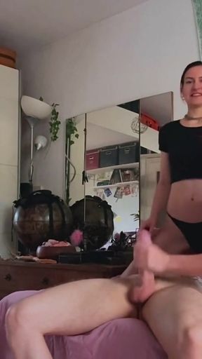 FFM Double Femdom Cock Milking and Facesitting with Miss Flora   Clip 2