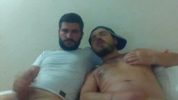 2 Hot Chubby Boys Jerk on Bed,chat and Nips Rubbing