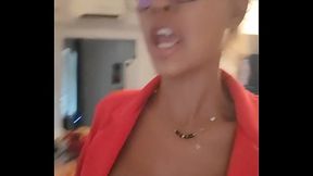 Hot Spanish babe gives public blowjob and handjob