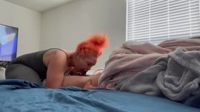 Lightskinned Bbw Gives Sloppy Blowjob In The Morning